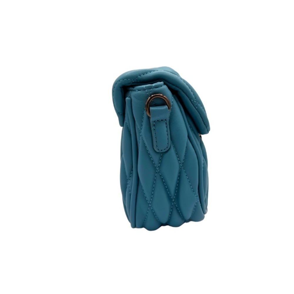 Badgley Mischka Blue Quilted Crossbody Bag - Picture 5 of 6